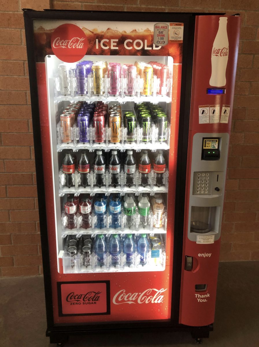 A new vending machine in the hallway outside West’s upper commons. 
